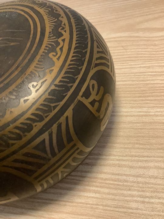 《 チベット密教　新品 》 シンギングボウル　梵字　六字真言　3点セット　u22