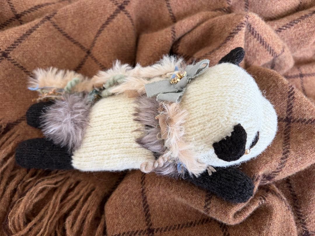 ぱんだのストールピン☆あみぐるみ