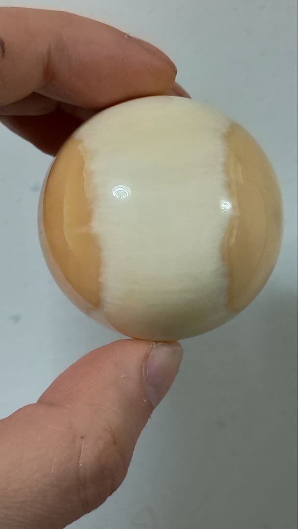 超超超特大 化物級 鯨歯玉 マッコウ鯨 牙玉 無穴 約44.5㎜ 珍品　縁起物