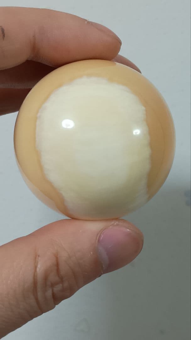 超超超特大 化物級 鯨歯玉 マッコウ鯨 牙玉 無穴 約44.5㎜ 珍品　縁起物