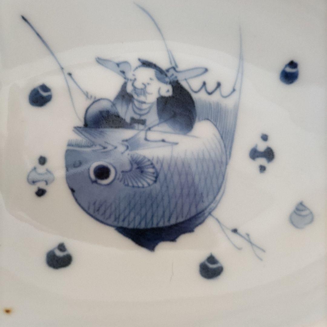 ユニークな珍しい 古伊万里 恵比寿様図　骨董 アンティーク