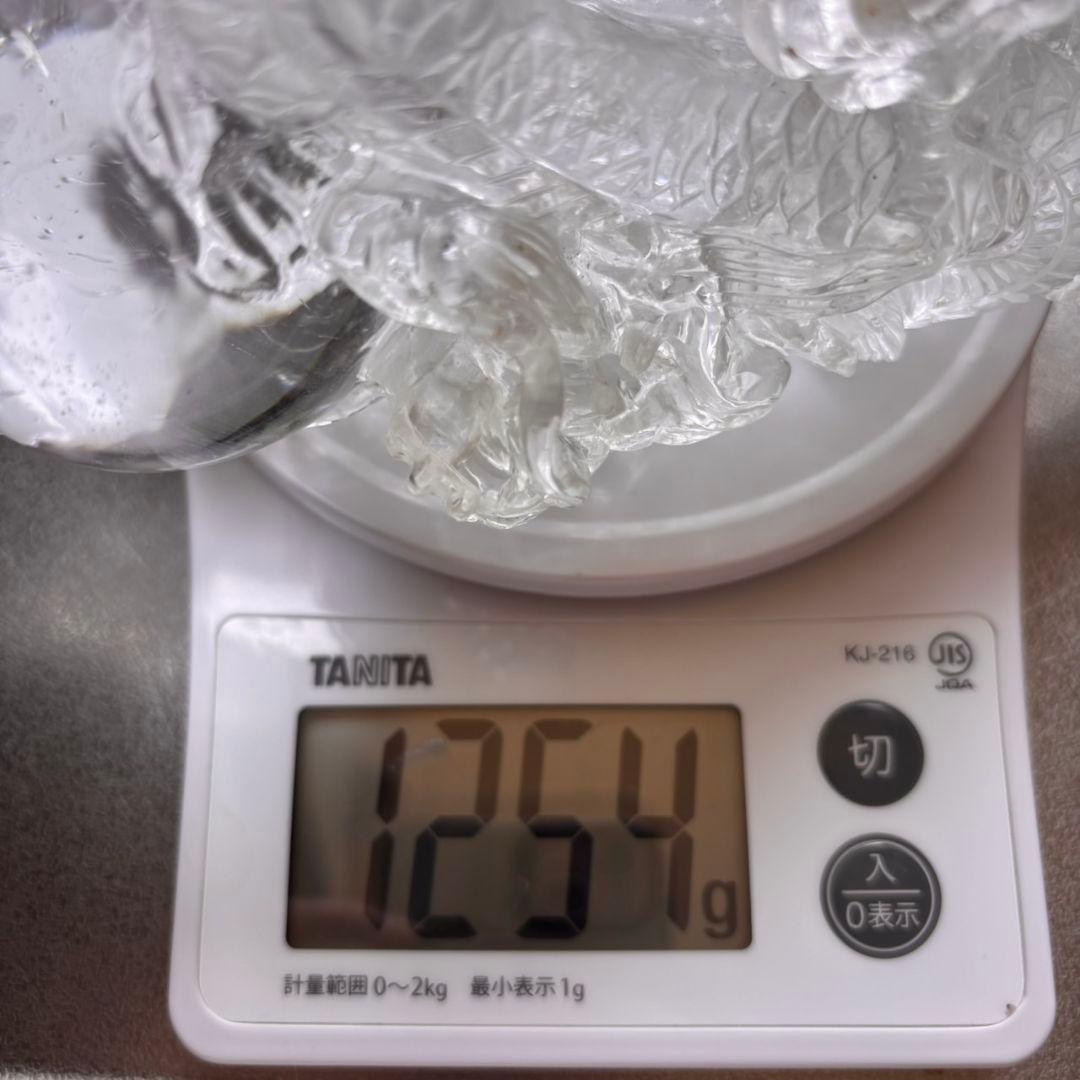 天然石　レインボー　 登り龍 置物1254ｇ