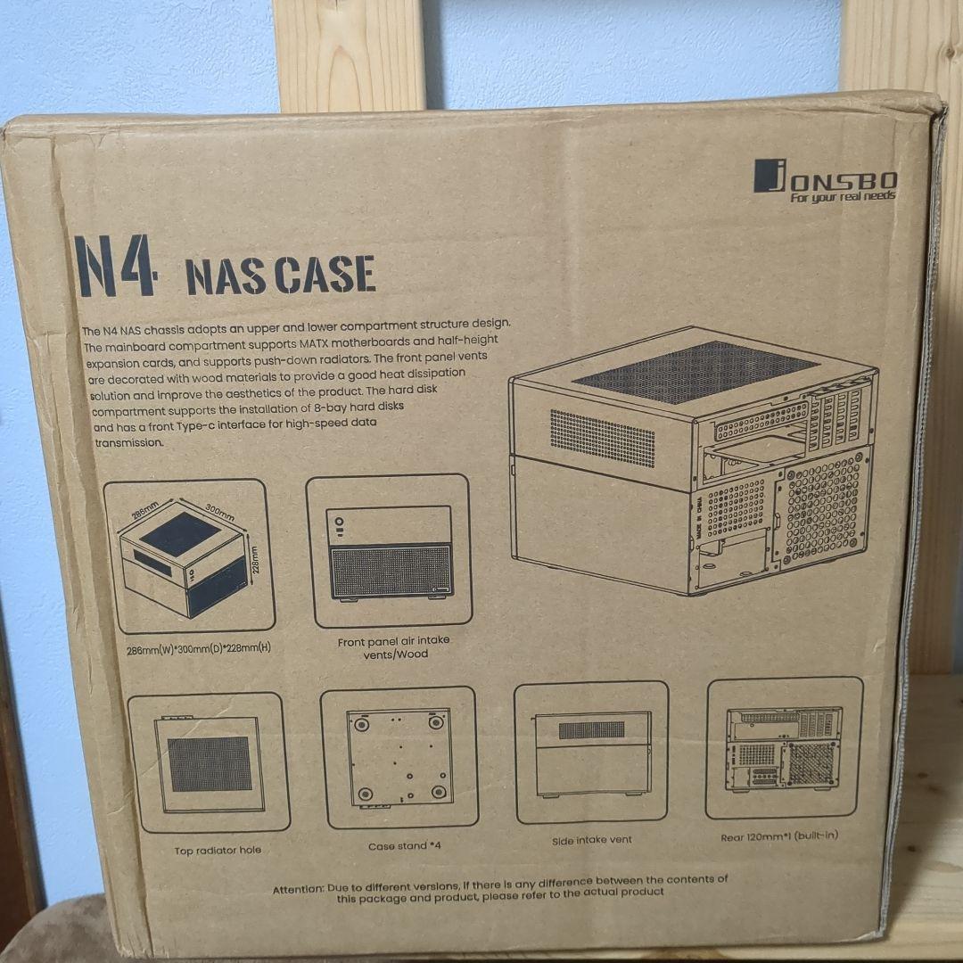 Jonsbo N4 (Black) MicroATX NAS PCケース