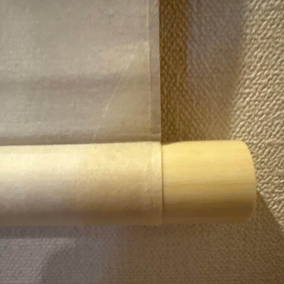 掛軸 田中芳夫 京の朝 渡月橋 新緑 共箱 太巻仕立て