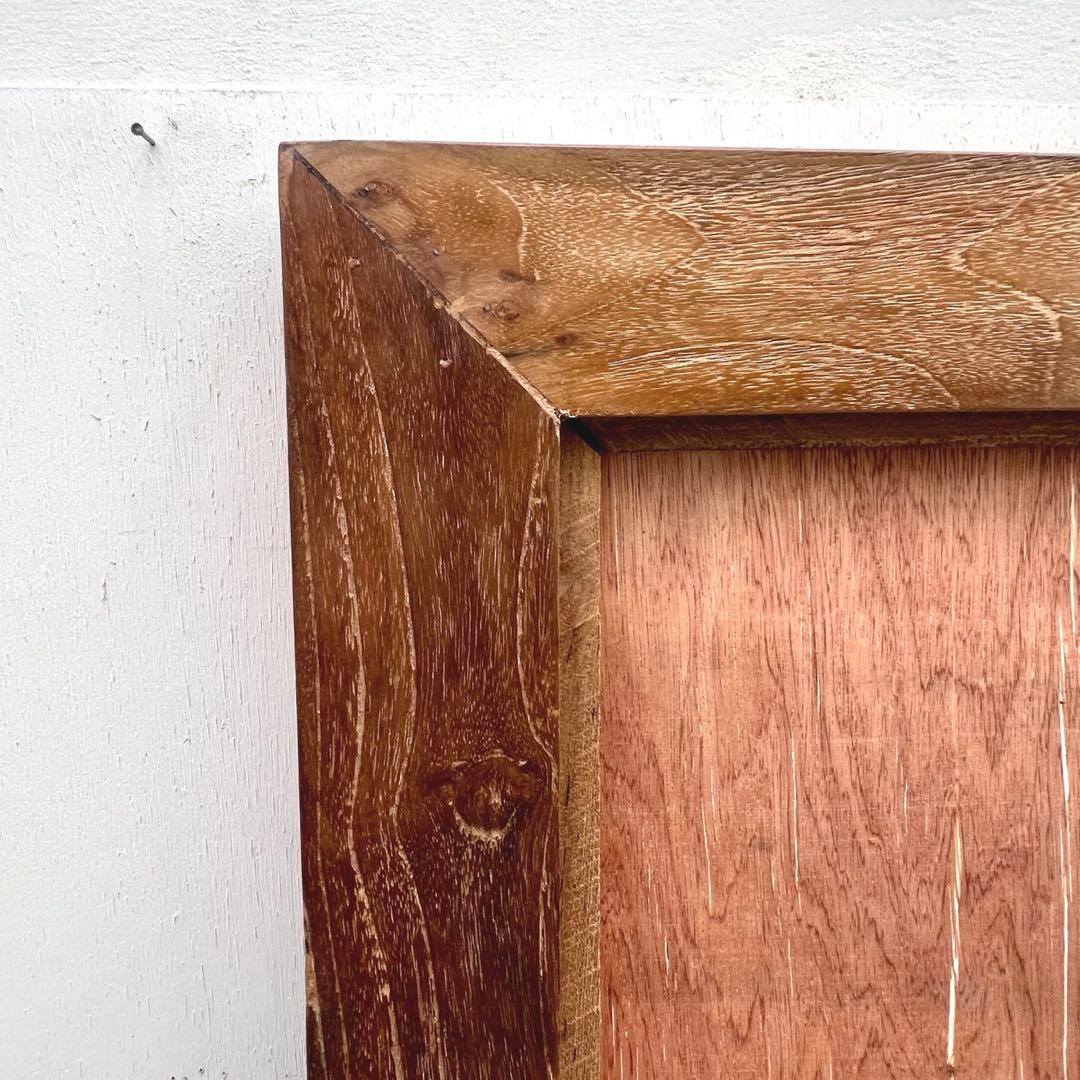 オールドチークの姿見鏡 180cm × 70cm 全身ミラー 大型 木製フレーム