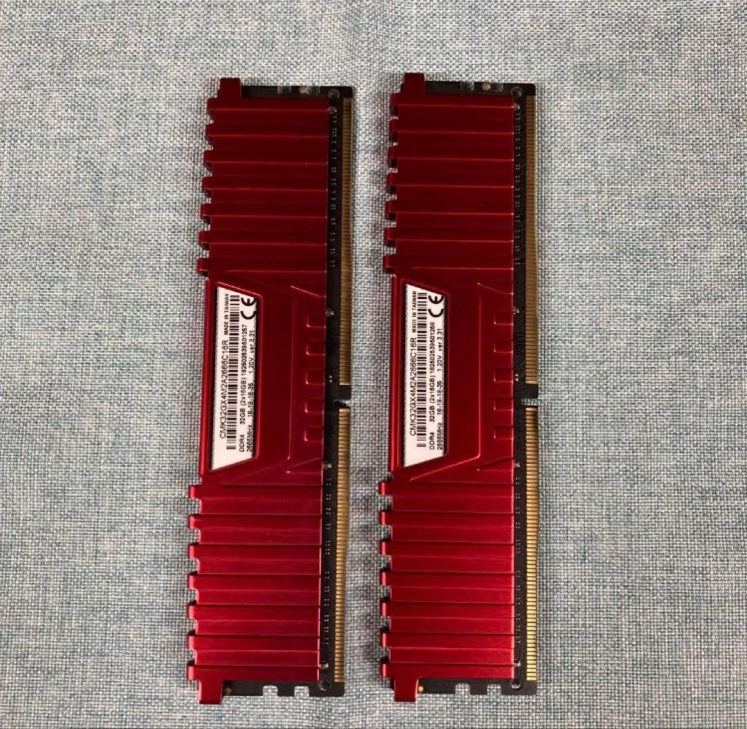 ★中古/CORSAIR DDR4-2666 16GB×2枚