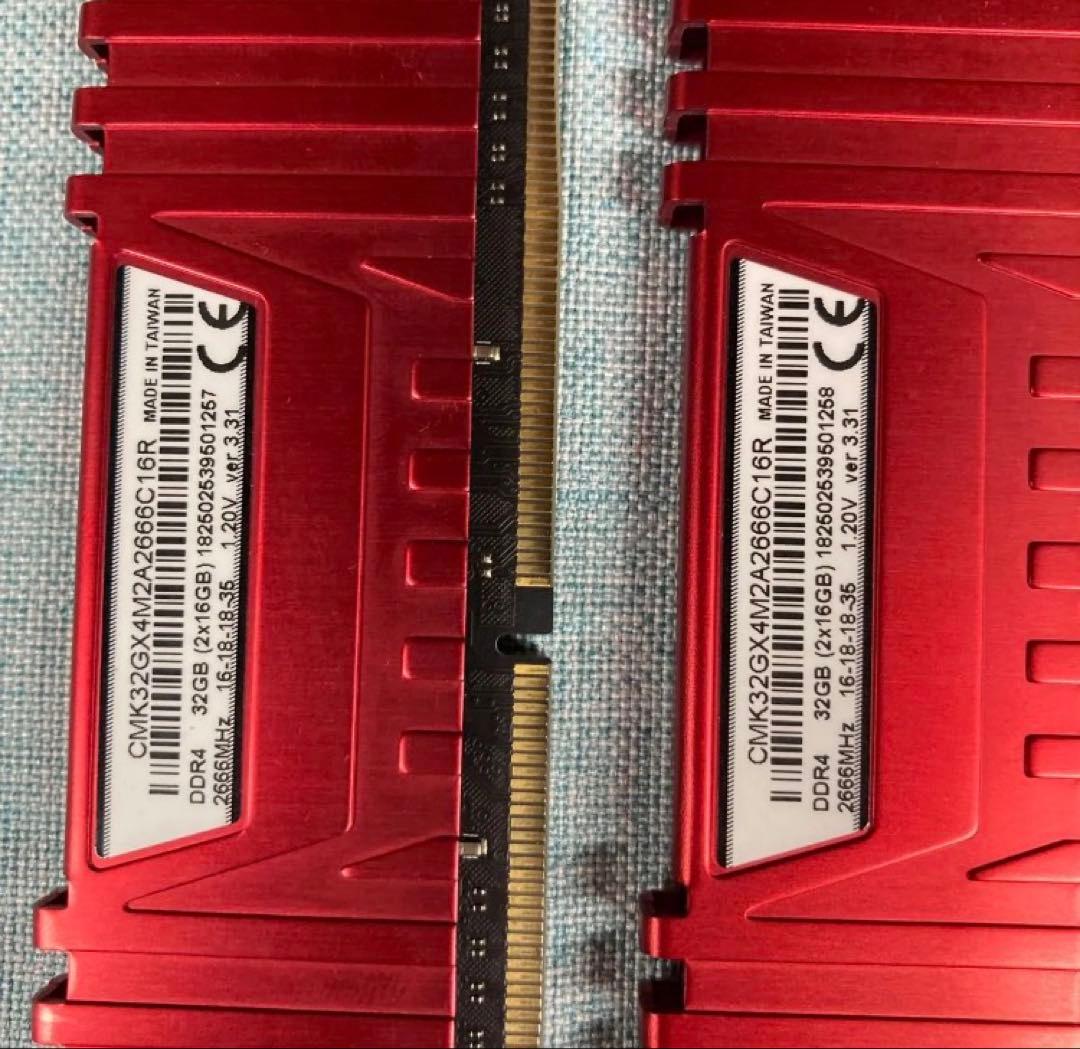 ★中古/CORSAIR DDR4-2666 16GB×2枚