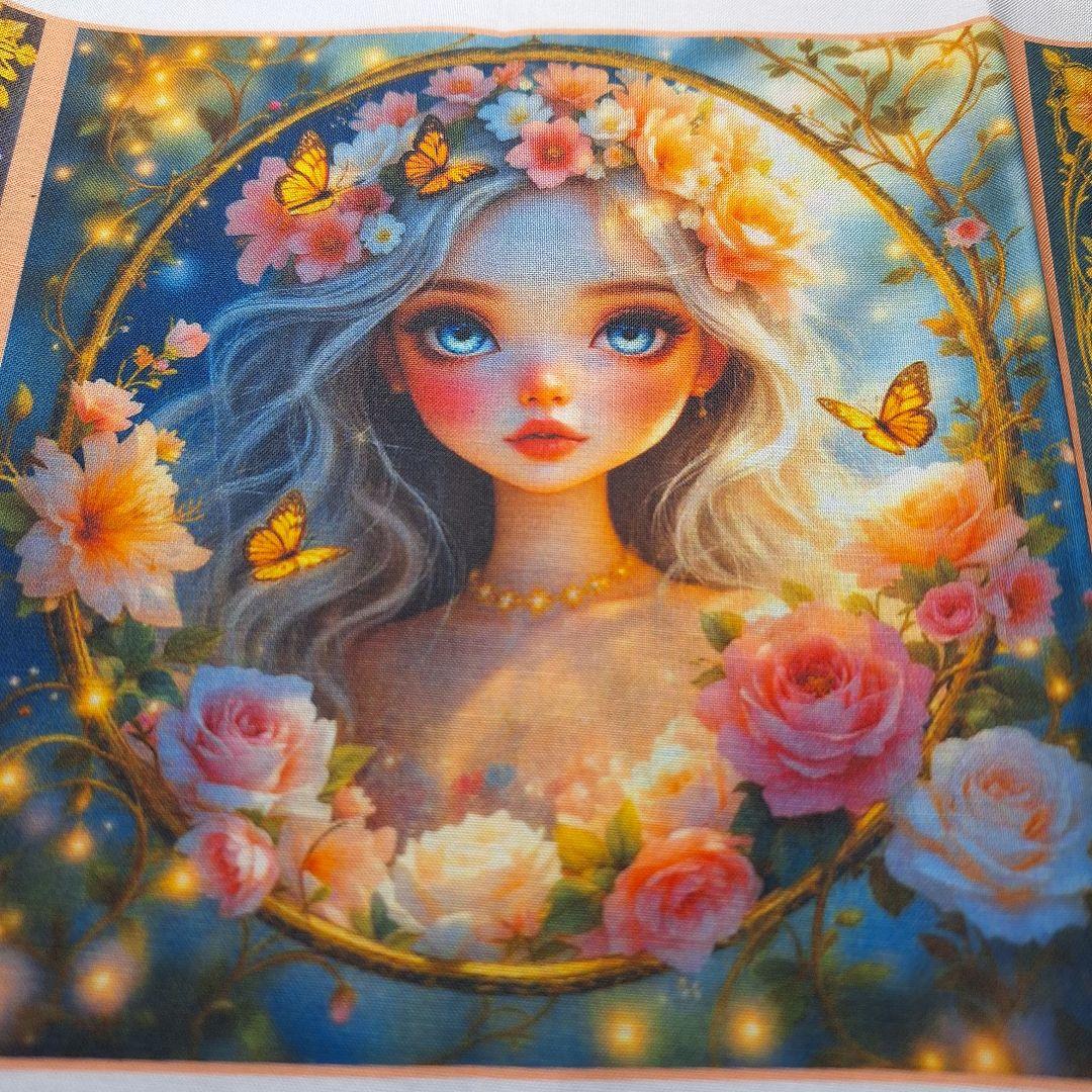 美しい女性パネル生地　ハンドメイド　レアパネル