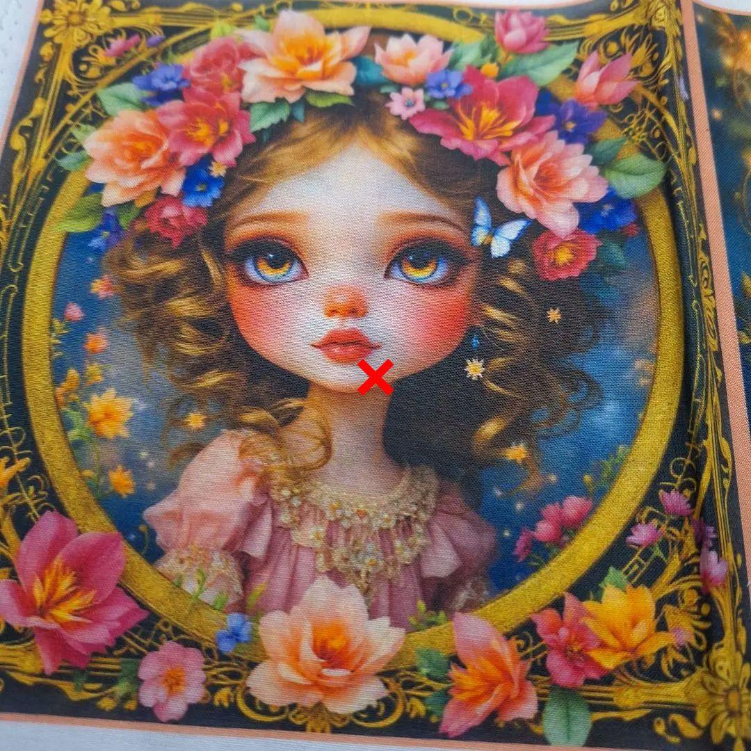 美しい女性パネル生地　ハンドメイド　レアパネル