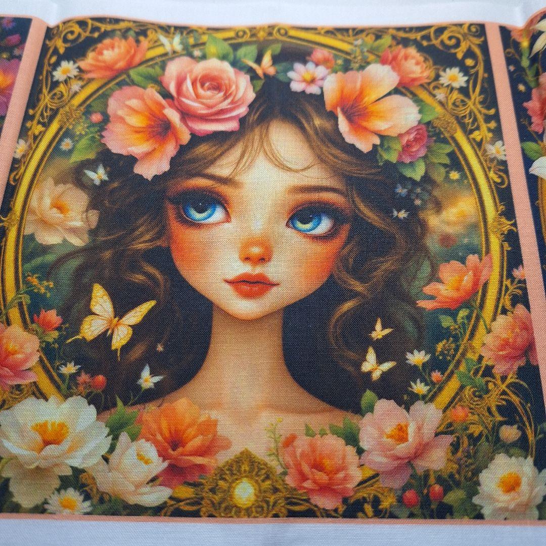 美しい女性パネル生地　ハンドメイド　レアパネル