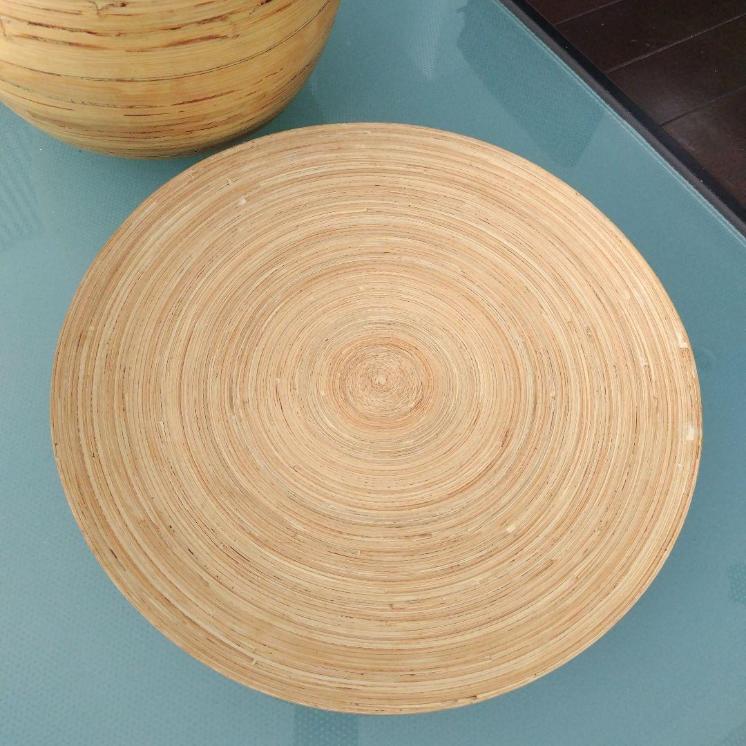 【最終】美品!天然木 ハンドメイド 球体鉢 プランタートレイ付