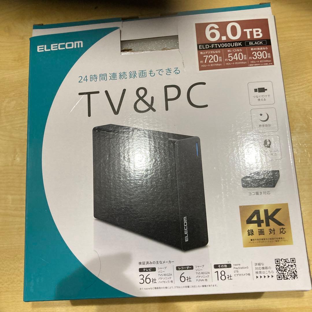 ELECOM 6.0TB 外付けハードディスク