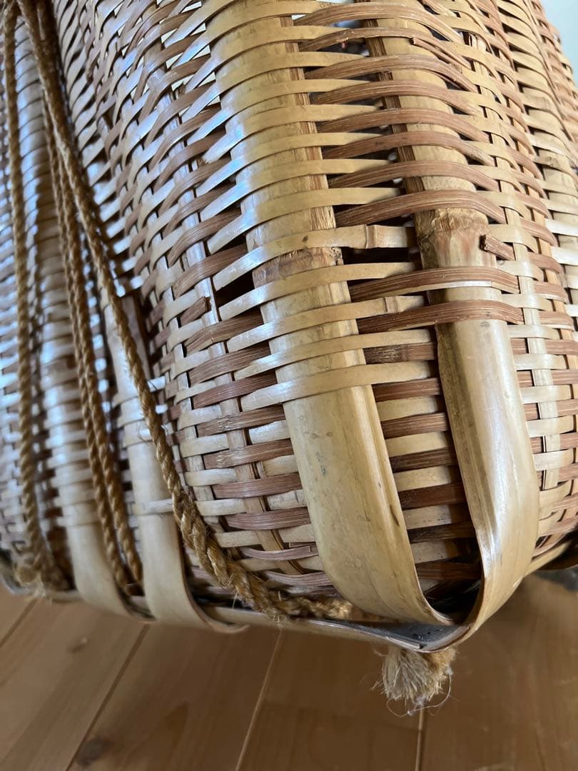 背負い籠　手作り　竹籠　古民具