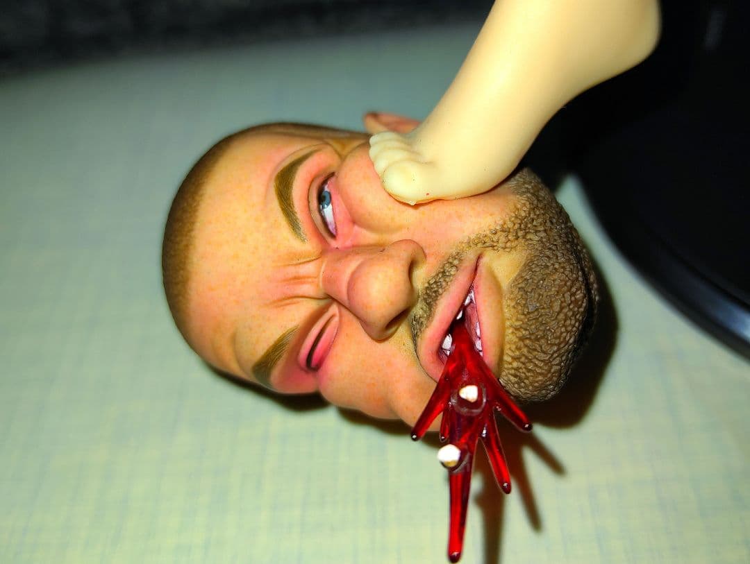 TBLeague.1/6ヘッド、[ぶん殴られ顔ヘッド]珍品希少品!