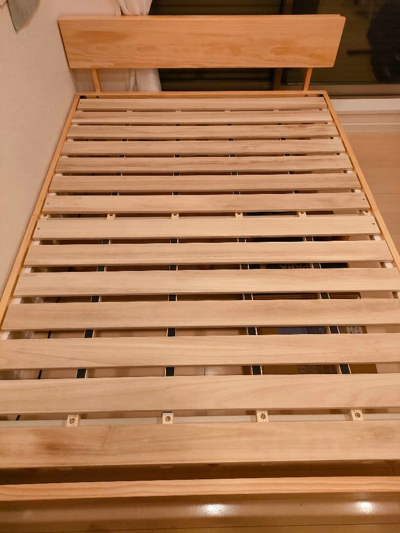 天然無垢材 すのこベッドフレーム Dサイズ