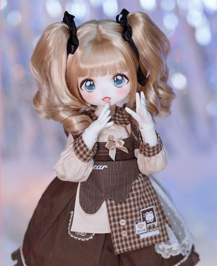 WH991 BJD 1/3 人形 ドール ウィッグ カツラ 耐熱 ハンドメイド