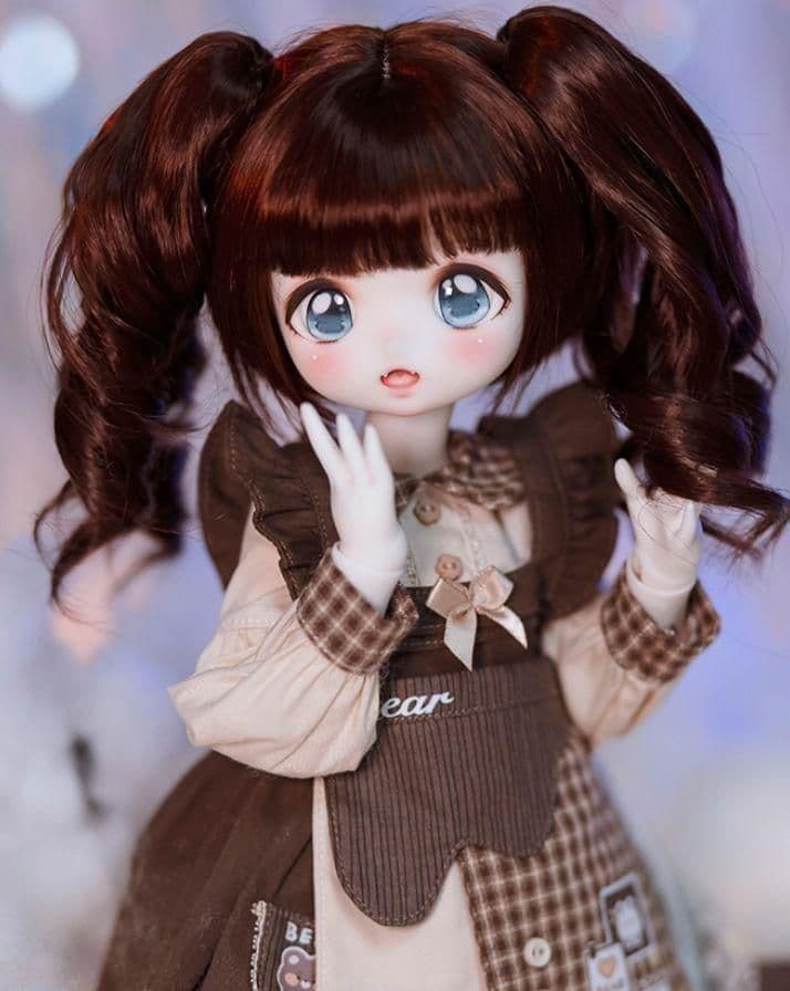WH991 BJD 1/3 人形 ドール ウィッグ カツラ 耐熱 ハンドメイド