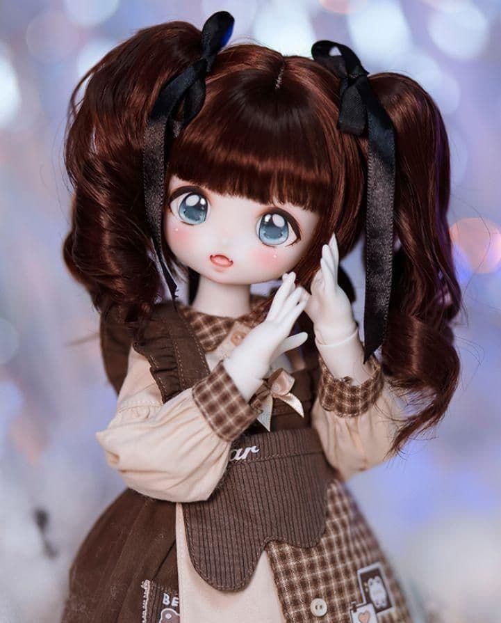 WH991 BJD 1/3 人形 ドール ウィッグ カツラ 耐熱 ハンドメイド