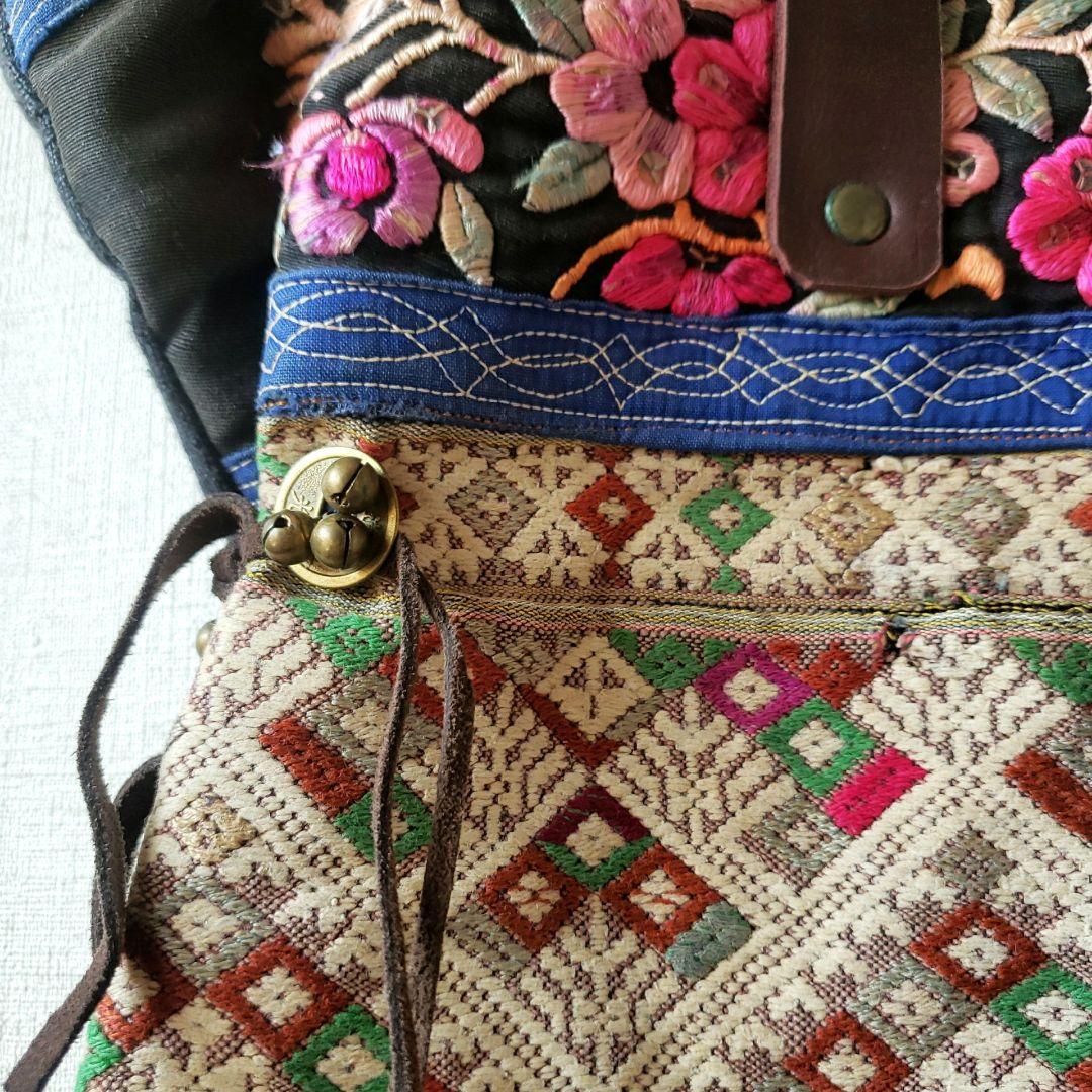 ★ 一点物 未使用 ★ アジア 少数民族 刺繍 古布 トートバッグ