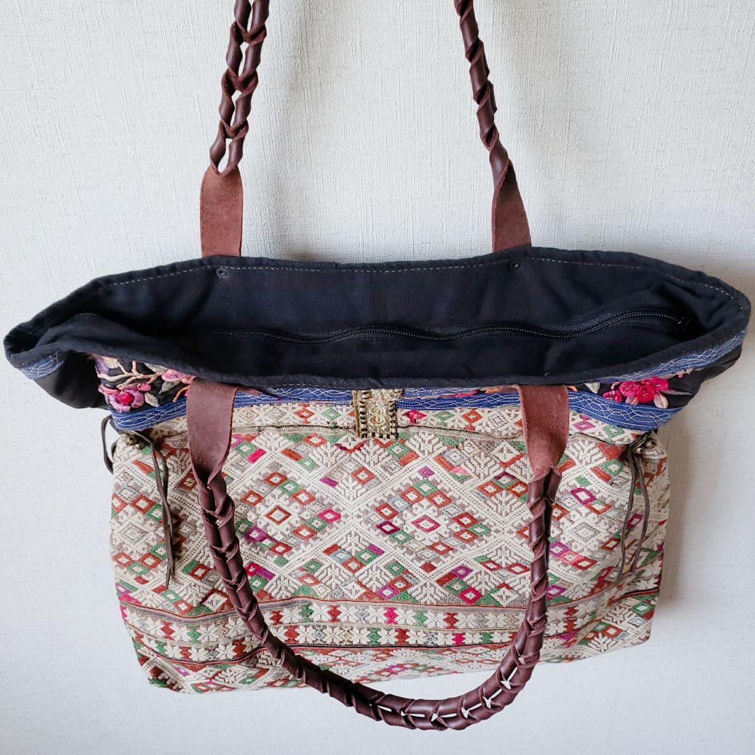 ★ 一点物 未使用 ★ アジア 少数民族 刺繍 古布 トートバッグ