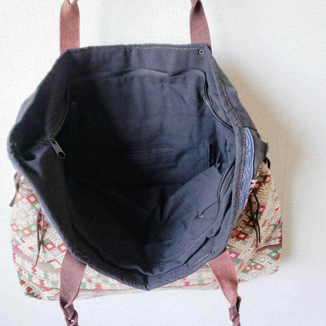 ★ 一点物 未使用 ★ アジア 少数民族 刺繍 古布 トートバッグ