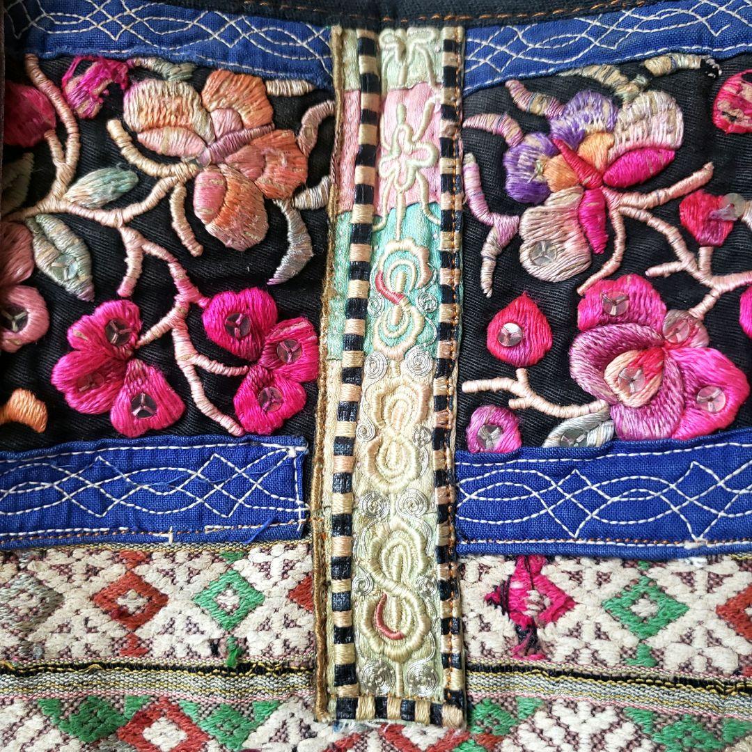 ★ 一点物 未使用 ★ アジア 少数民族 刺繍 古布 トートバッグ