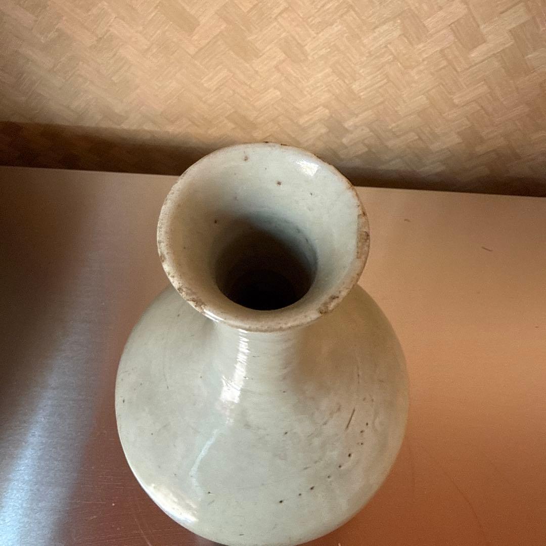 李朝白磁花瓶 中国美術 朝鮮 韓国 高麗 李朝 白瓷 花入 骨董品 古美術 古玩