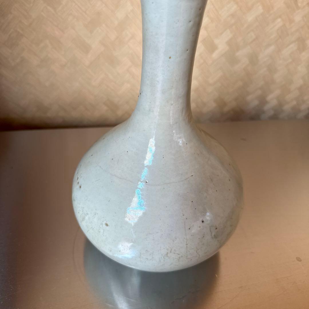 李朝白磁花瓶 中国美術 朝鮮 韓国 高麗 李朝 白瓷 花入 骨董品 古美術 古玩