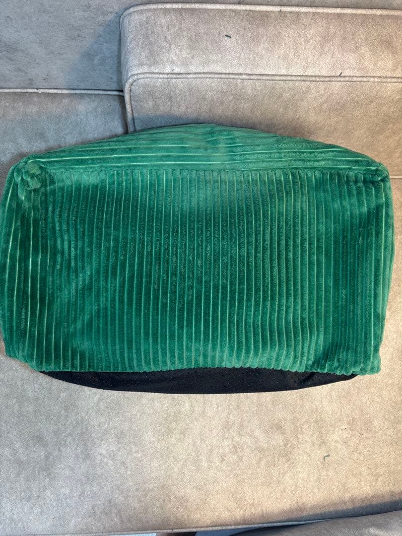 【美品】LOOSY 1人掛けソファ　グリーン　オットマン付き　ビーズクッション