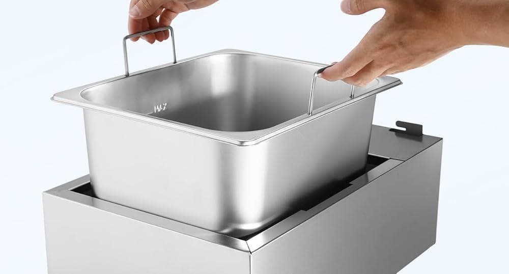 10Lフライバスケット付き電気フライヤー 温度調節機能付き