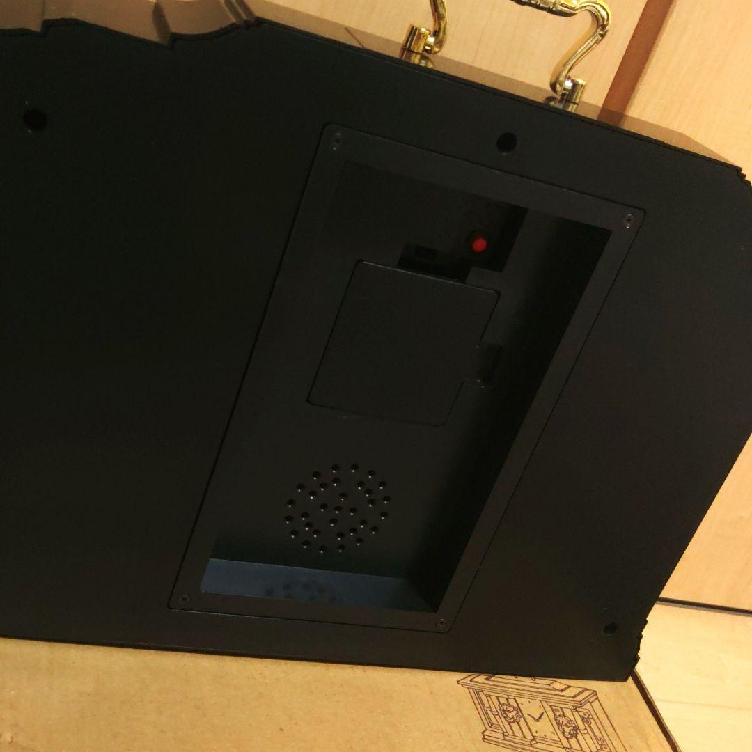 昭和レトロ　アンティーク調　ライオン ドアノッカーキャビネット置時計　花園