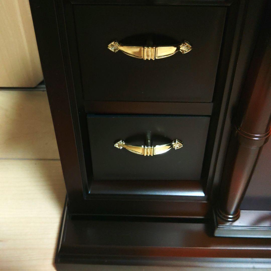 昭和レトロ　アンティーク調　ライオン ドアノッカーキャビネット置時計　花園