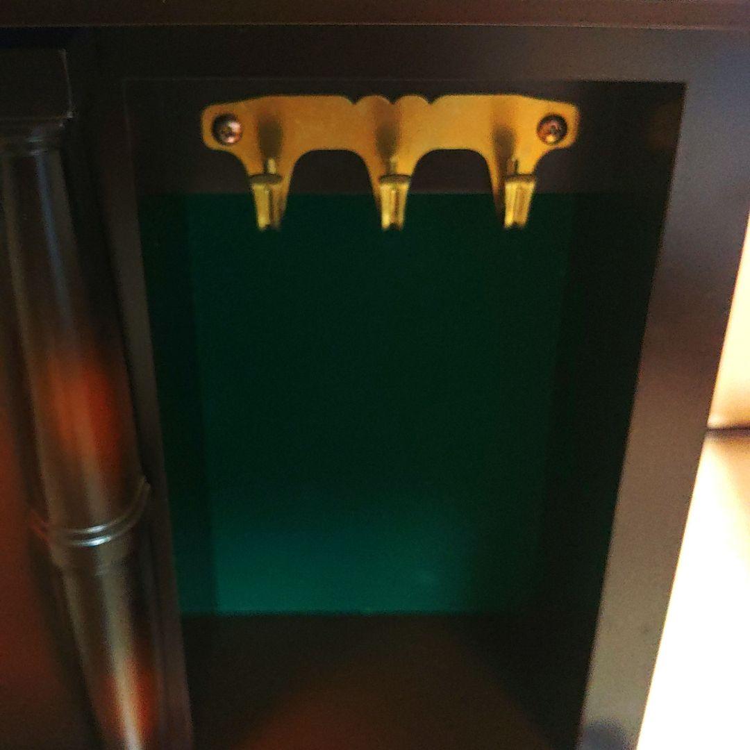 昭和レトロ　アンティーク調　ライオン ドアノッカーキャビネット置時計　花園