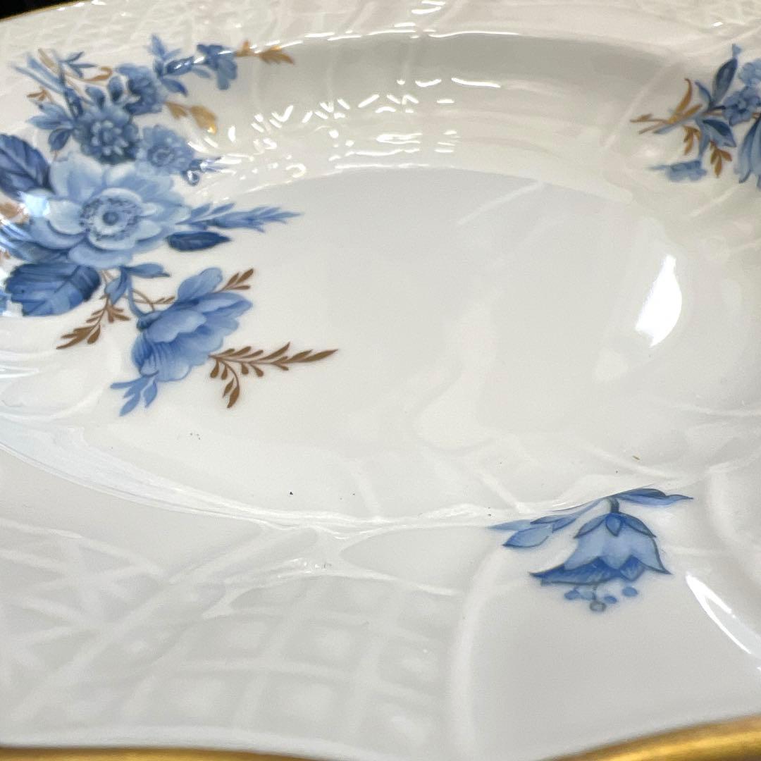 Hutschenreuther 青い花柄皿 6枚セット