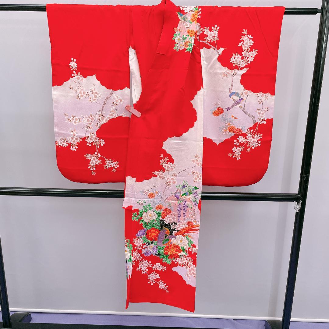 Y★4048★ 子供着物 七五三 女の子 四つ身 単品