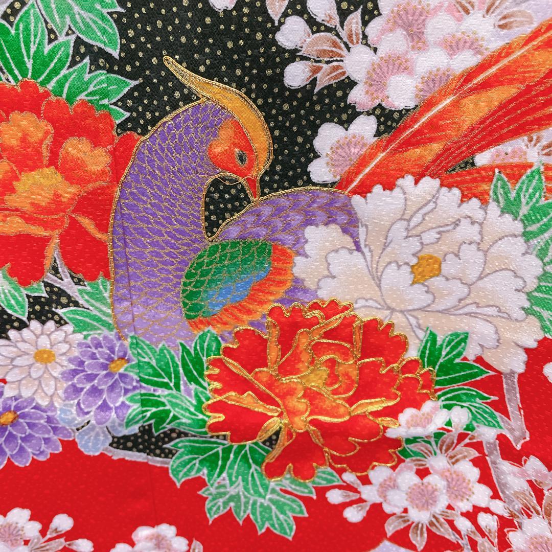 Y★4048★ 子供着物 七五三 女の子 四つ身 単品