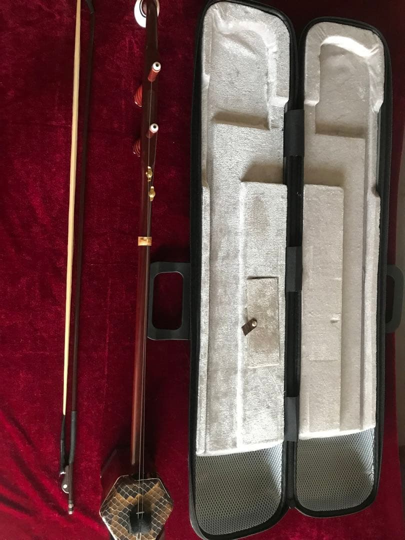 二胡★最上級小葉紫檀★錦蛇皮★蘇州科韻・李玉貴★十年保証★必需品揃い