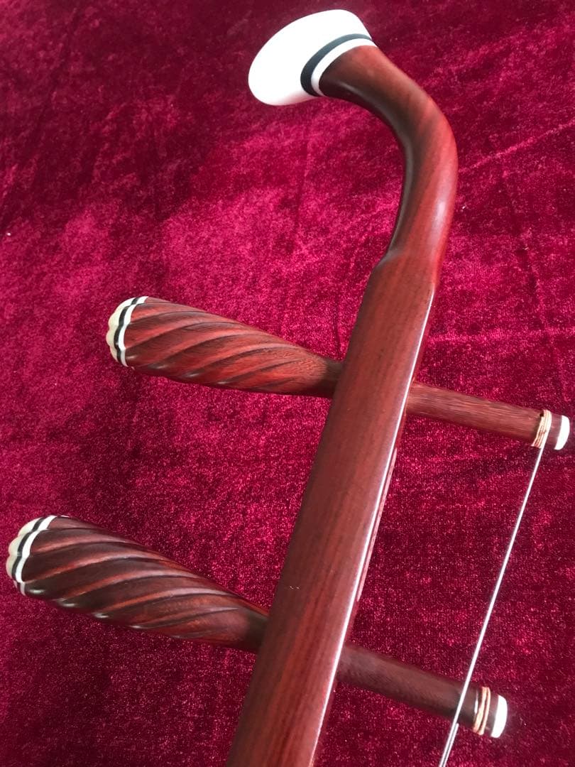 二胡★最上級小葉紫檀★錦蛇皮★蘇州科韻・李玉貴★十年保証★必需品揃い
