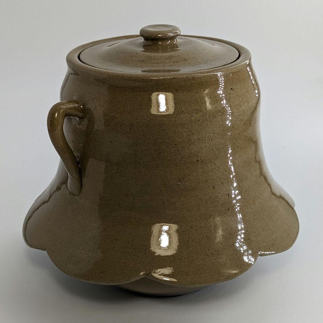 宮川陽仙 虫明焼 耳付水指 茶道具 茶器 水差 抹茶 食器 工芸品 置物 容器