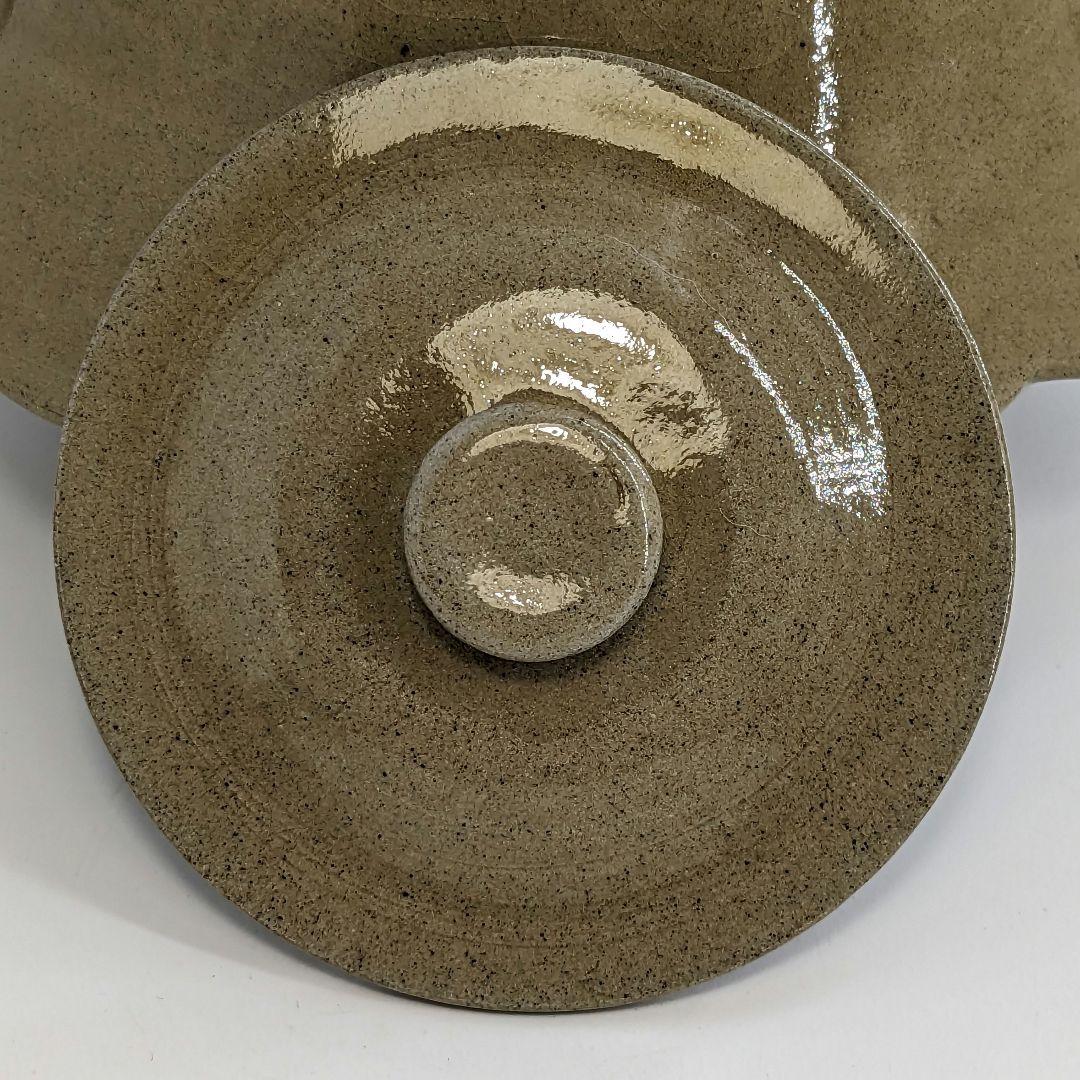 宮川陽仙 虫明焼 耳付水指 茶道具 茶器 水差 抹茶 食器 工芸品 置物 容器