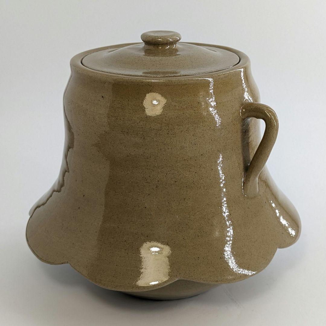 宮川陽仙 虫明焼 耳付水指 茶道具 茶器 水差 抹茶 食器 工芸品 置物 容器