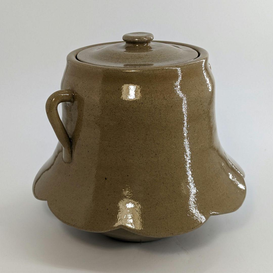 宮川陽仙 虫明焼 耳付水指 茶道具 茶器 水差 抹茶 食器 工芸品 置物 容器