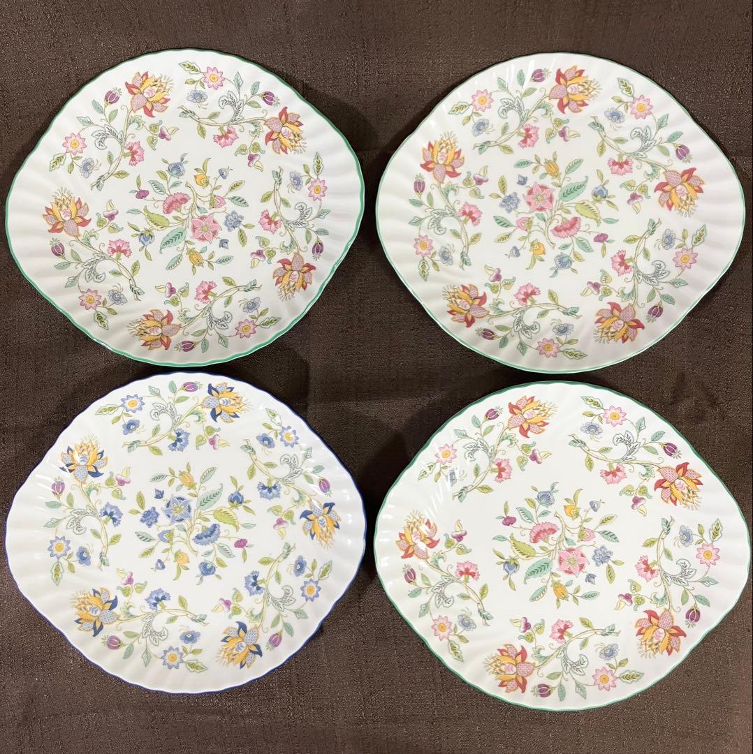 ミントン　ハンドホール レッド３枚 ブルー１枚　計４枚　24.5cm×27cm