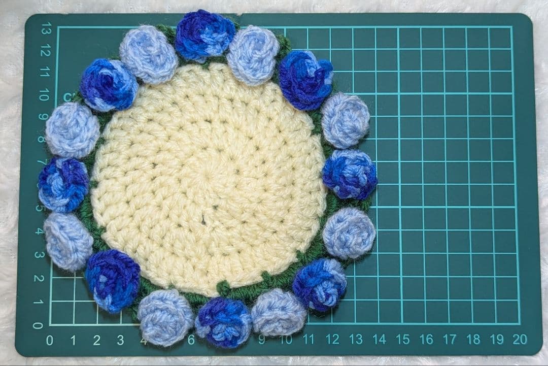 くまあみぐるみとブーケコースター(贈答品、プレゼント用)574