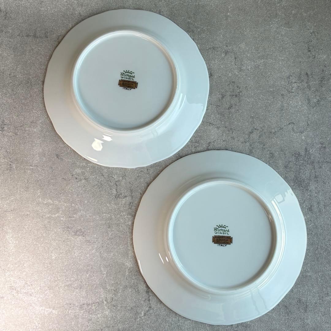 【美品】リチャードジノリ イタリアンフルーツ プレート2枚＆スワンディッシュ