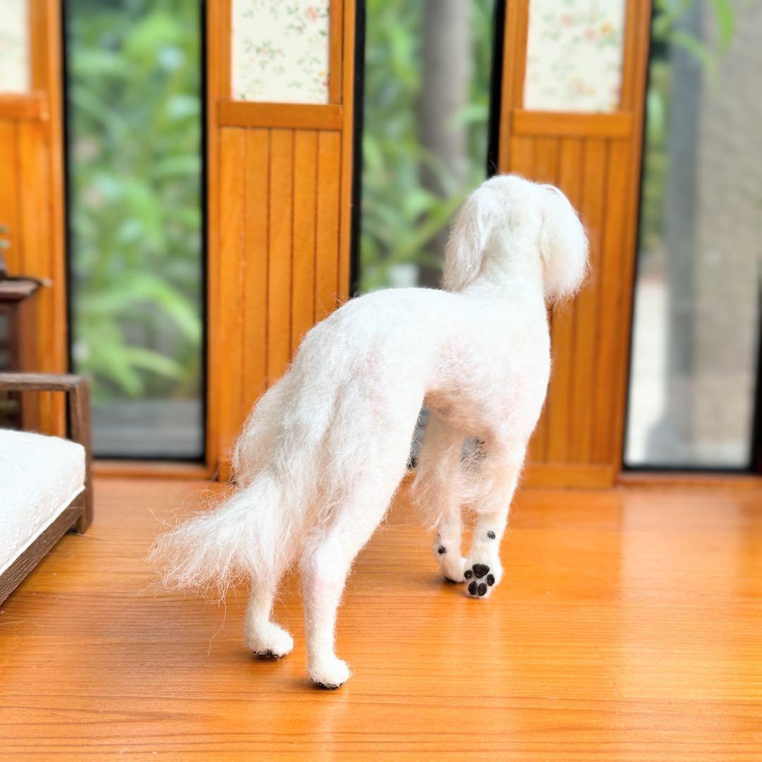 【羊毛フェルト サルーキ 犬 サルキー 】 ミニチュア ドールハウス