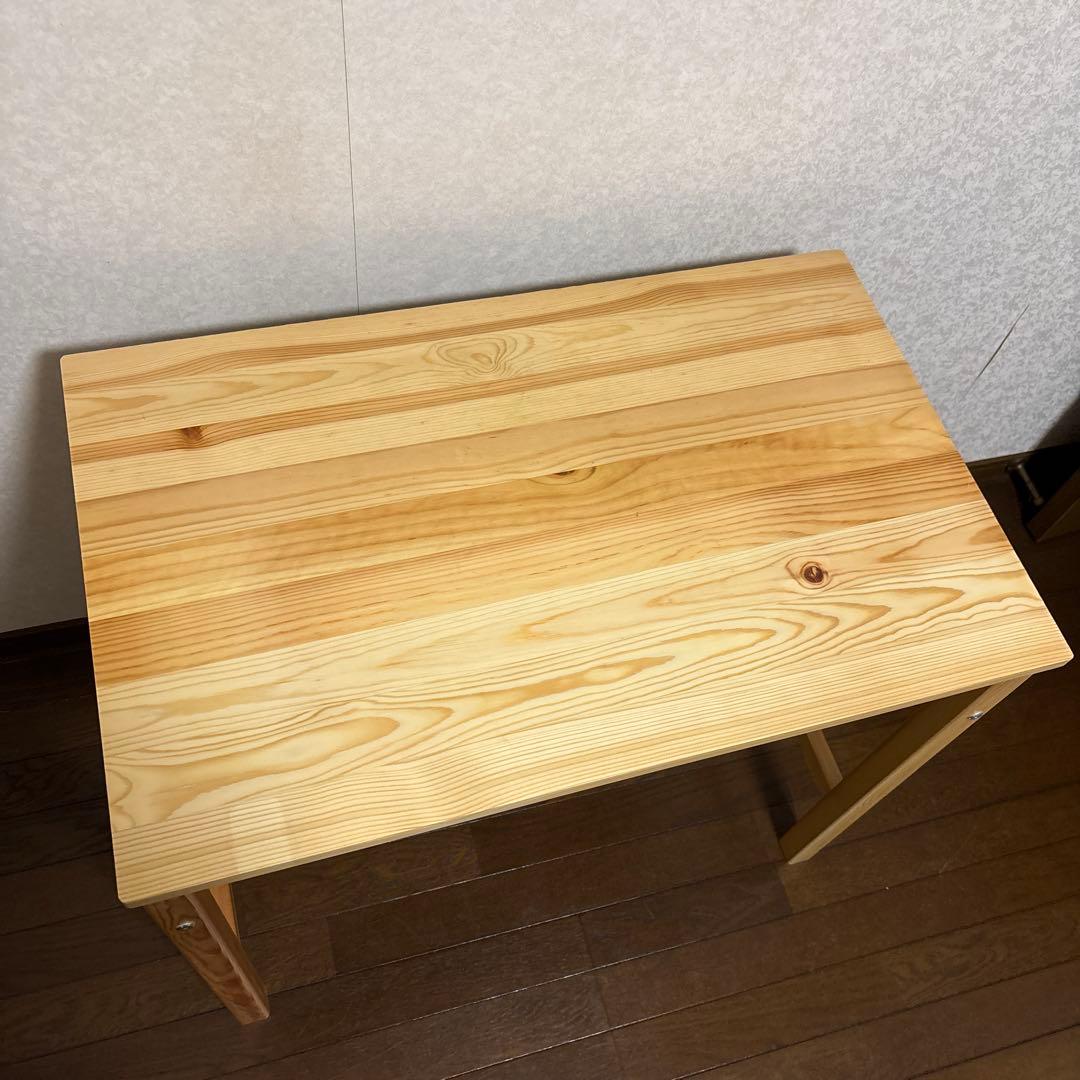 【美品】無印良品 折りたたみ テーブル デスク パイン材