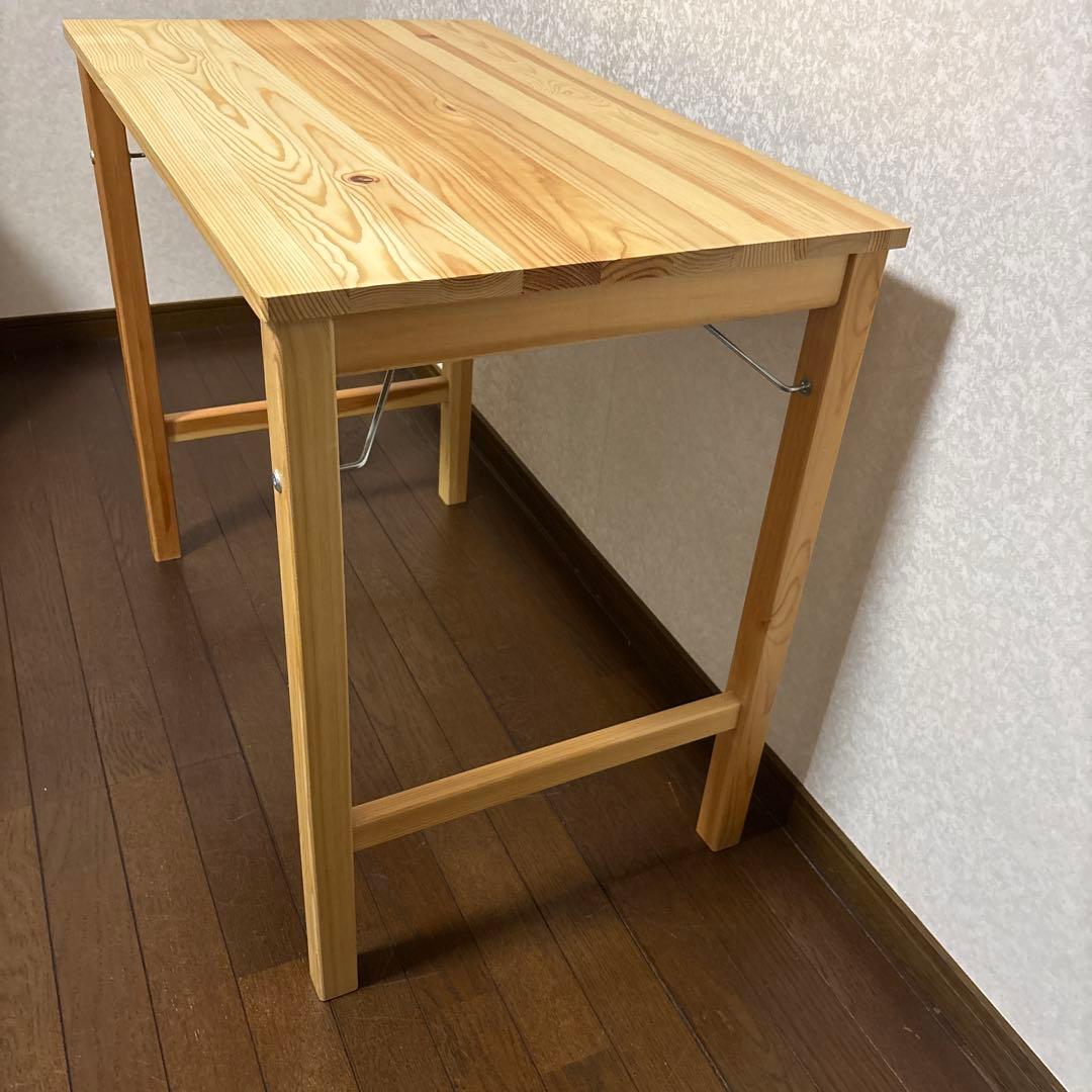 【美品】無印良品 折りたたみ テーブル デスク パイン材