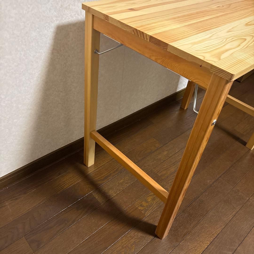 【美品】無印良品 折りたたみ テーブル デスク パイン材
