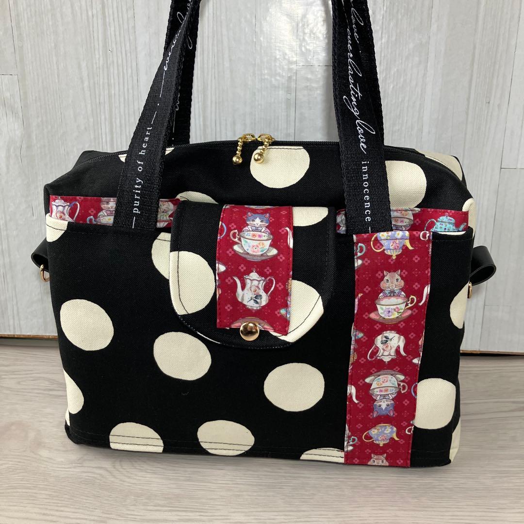 大　ボストンバッグ　ジョリーフルール　マイリトルテイラー　2way ドット